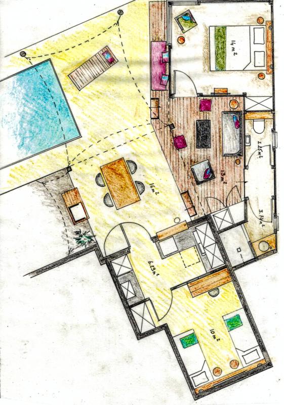 Location villa piscine Deshaies Guadeloupe_plan