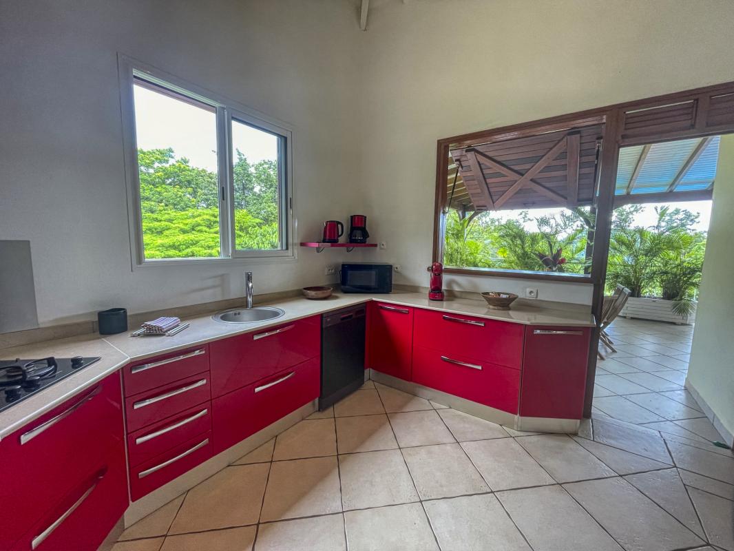 Villa avec piscine à Deshaies en Guadeloupe - Cuisine