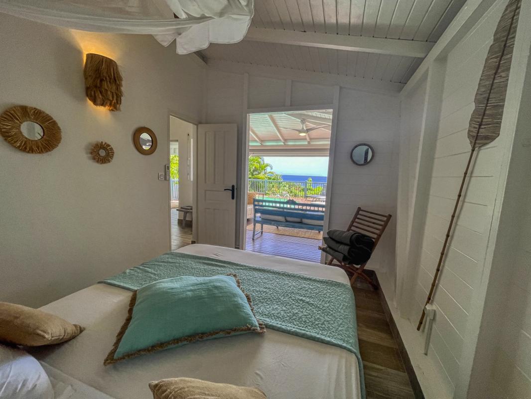 Location Villa vue mer Deshaies Guadeloupe-chambre