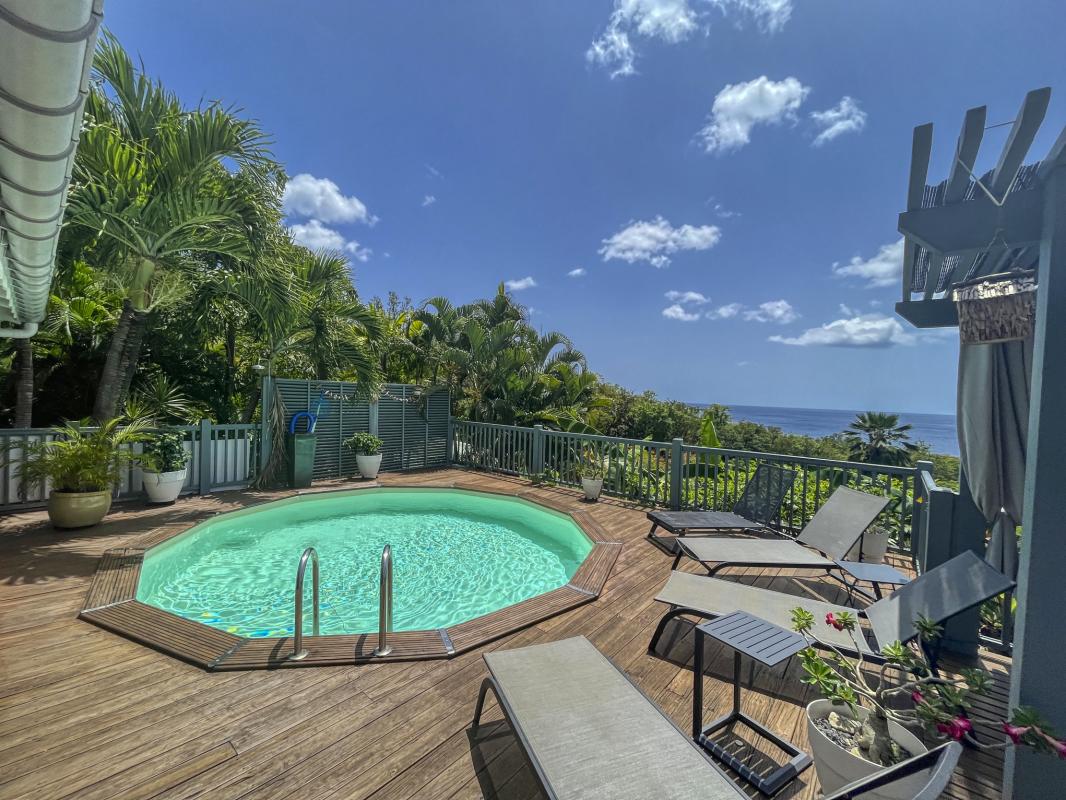 Location Villa vue mer Deshaies Guadeloupe-terrasse