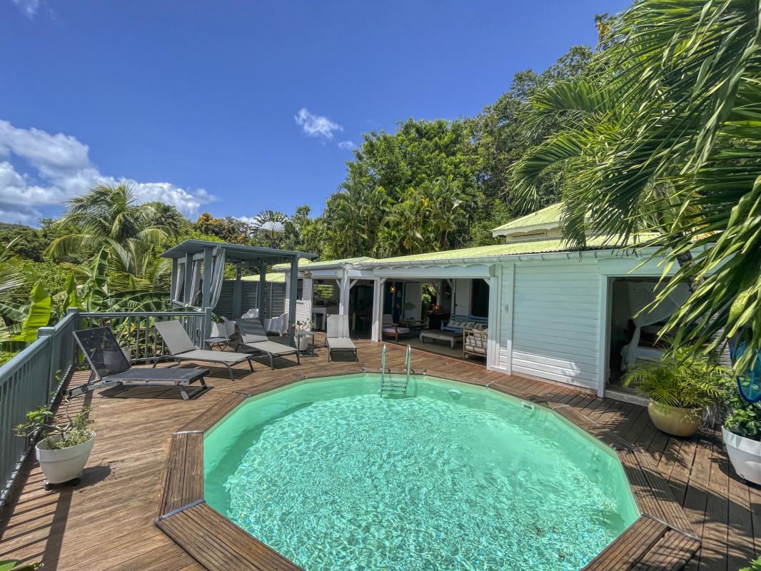Location Villa vue mer Deshaies Guadeloupe-terrasse