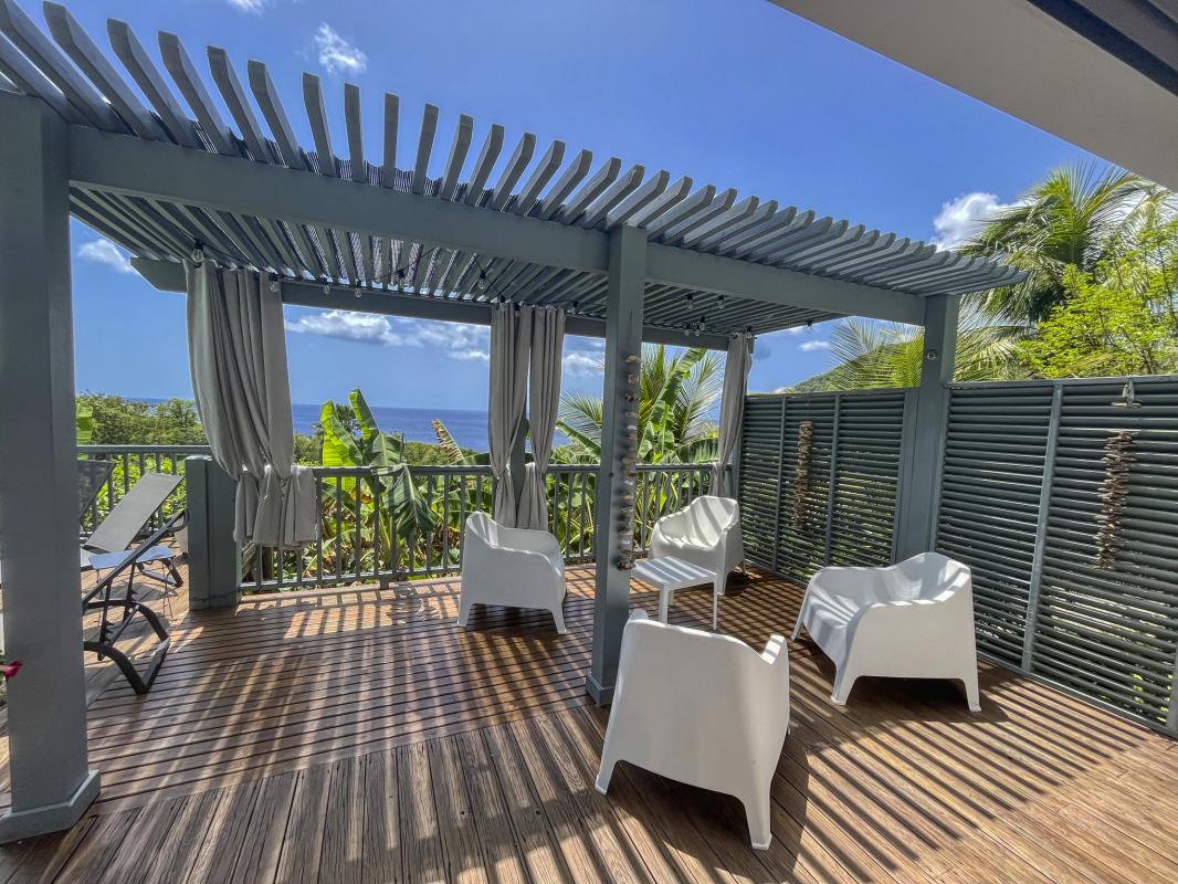 Location Villa vue mer Deshaies Guadeloupe-terrasse