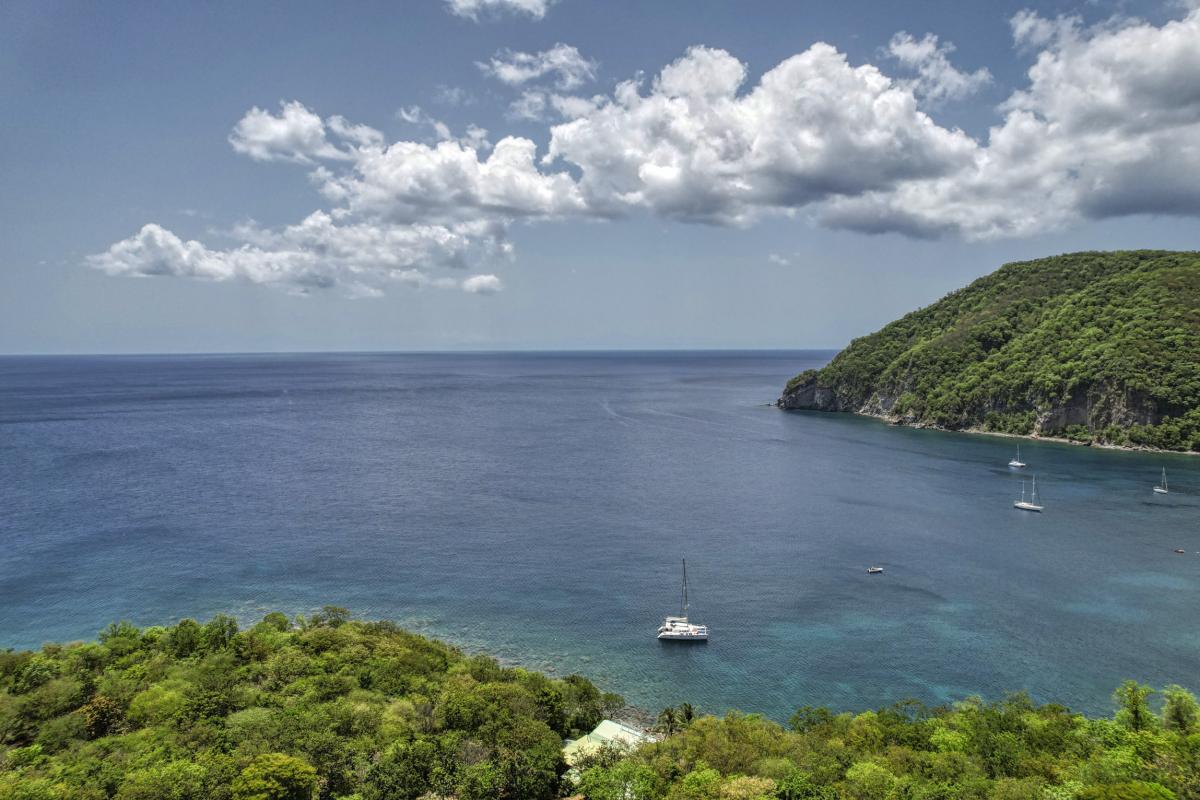 Location Villa vue mer Deshaies Guadeloupe-vue du ciel