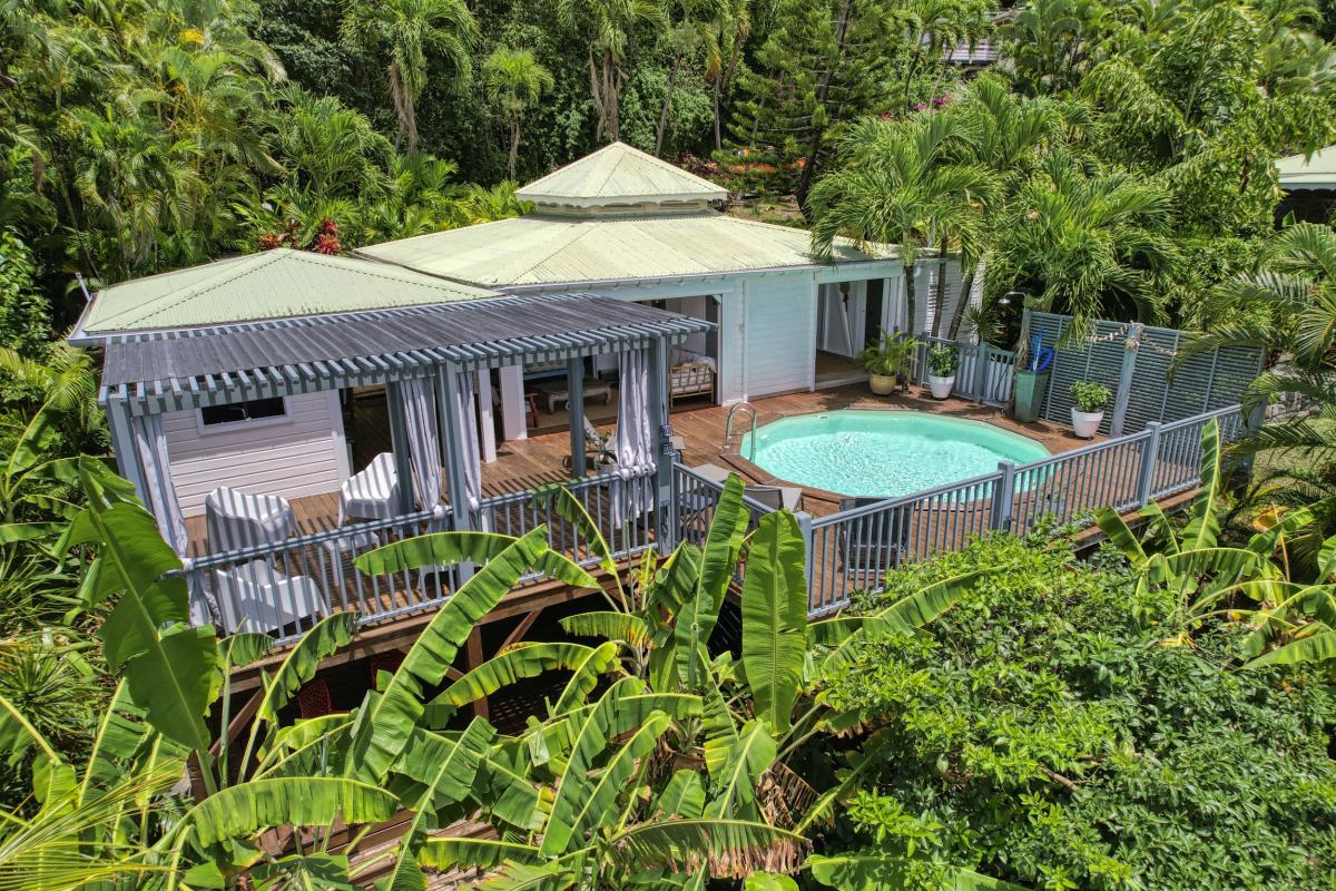 Location Villa vue mer Deshaies Guadeloupe-vue du ciel