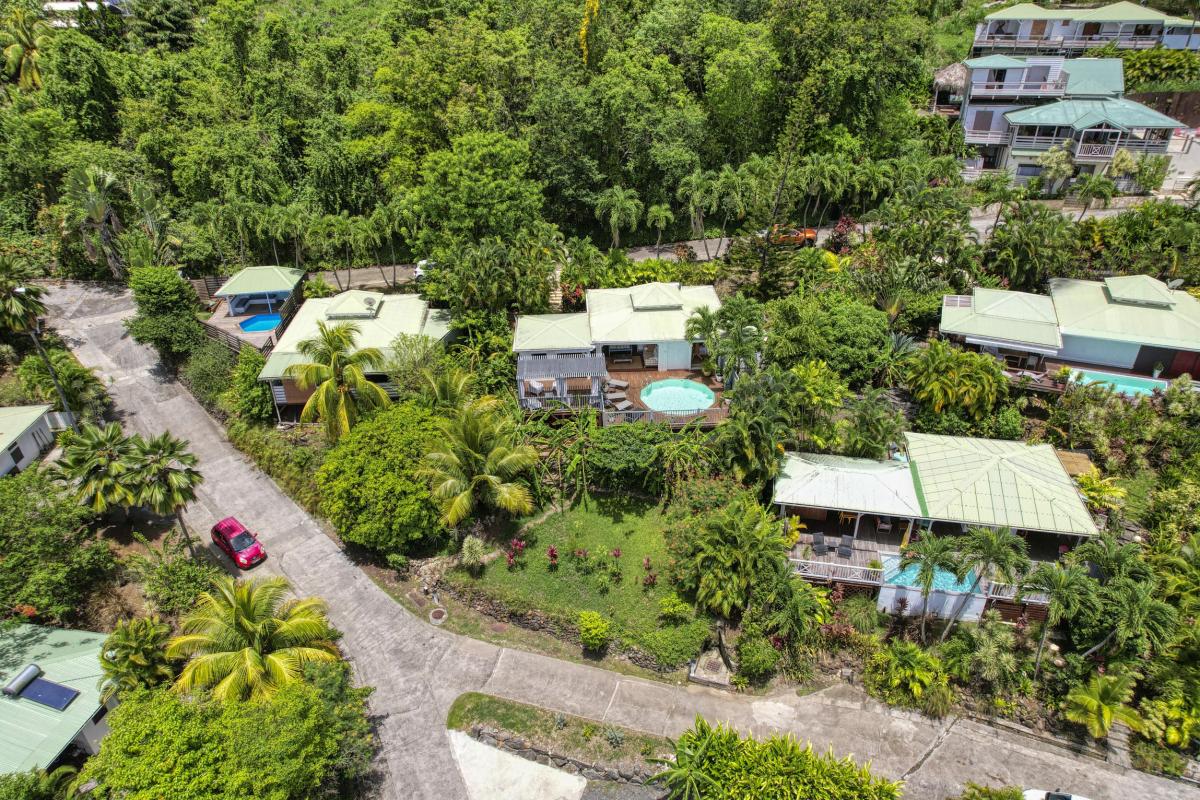 Location Villa vue mer Deshaies Guadeloupe-vue du ciel