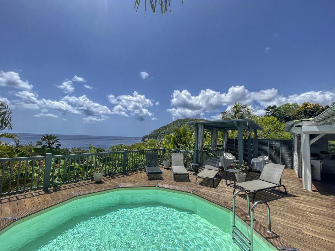 Location Villa vue mer Deshaies Guadeloupe-vue mer