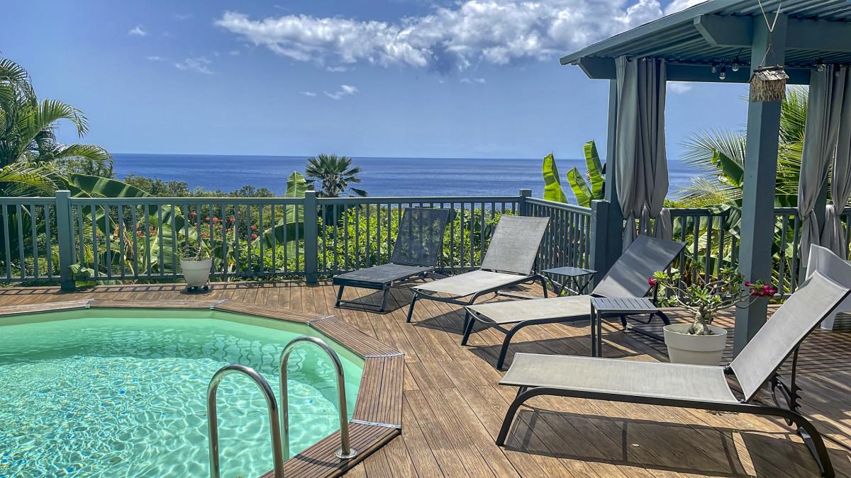 Location Villa vue mer Deshaies Guadeloupe-vue mer