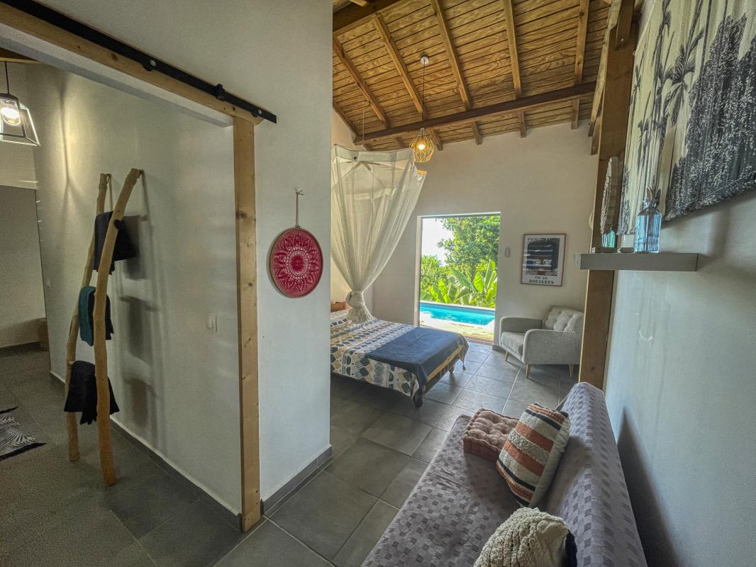 A louer villa 8 personnes Deshaies Guadeloupe_ Chambre 1 