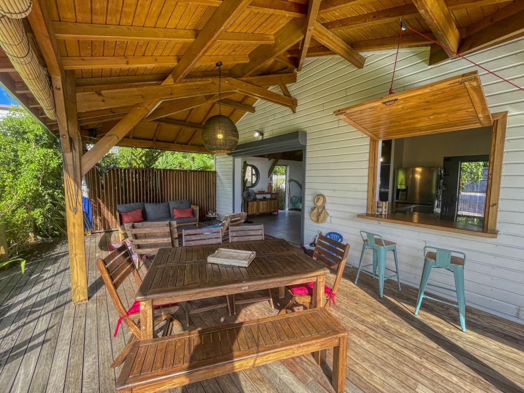 A louer villa 8 personnes Deshaies Guadeloupe_ Terrasse 