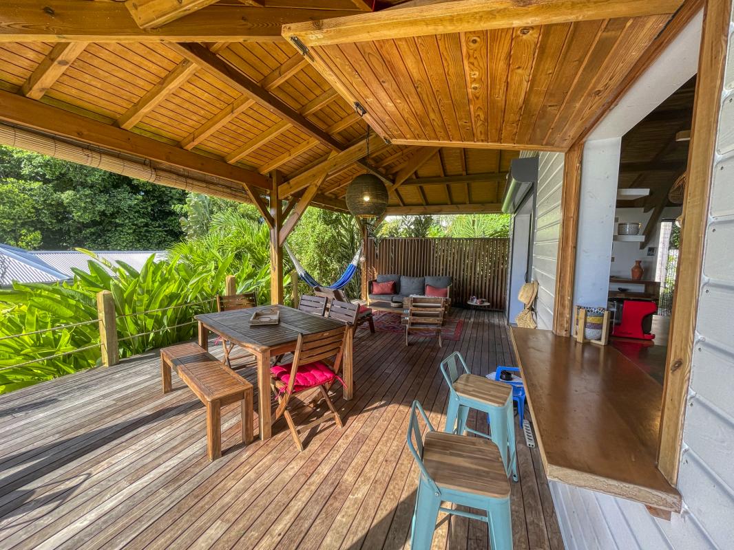 A louer villa 8 personnes Deshaies Guadeloupe_ Terrasse