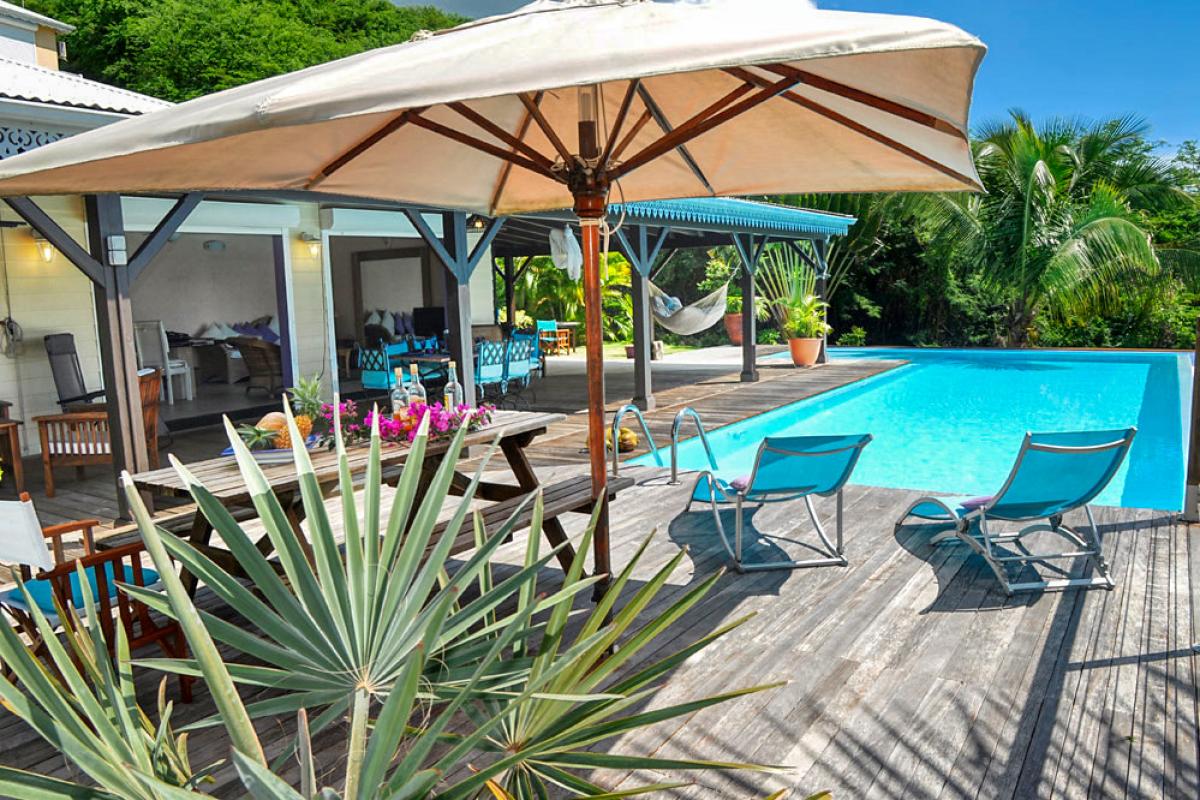 Location villa avec piscine et vue mer 3 chambres 6 personnes Gosier Guadeloupe
