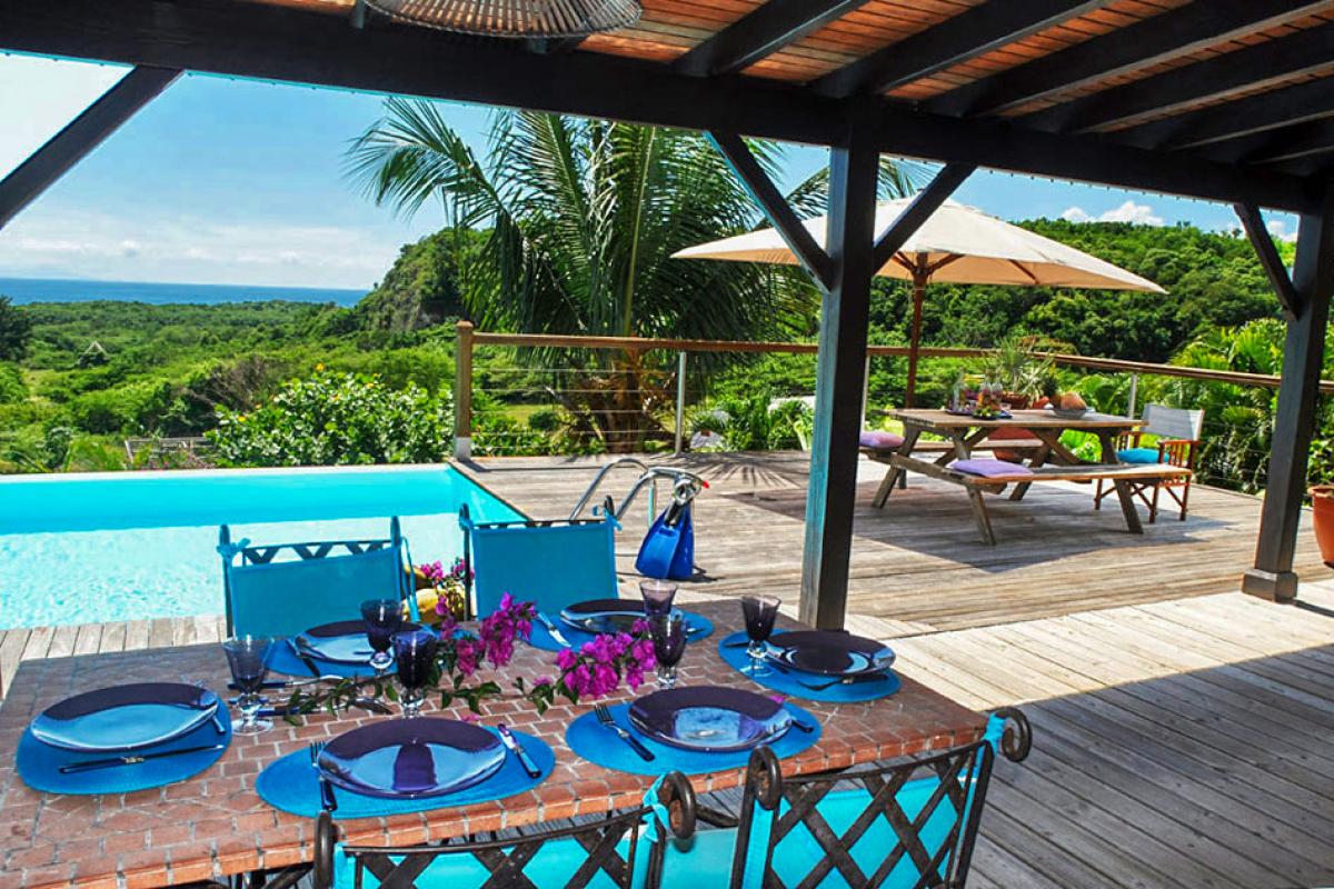 Location villa avec piscine et vue mer 3 chambres 6 personnes Gosier Guadeloupe