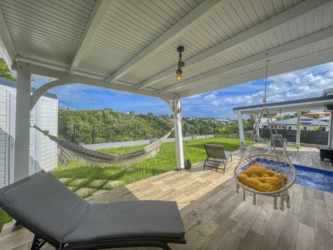 Location Villa avec piscine Gosier Guadeloupe-terrasse