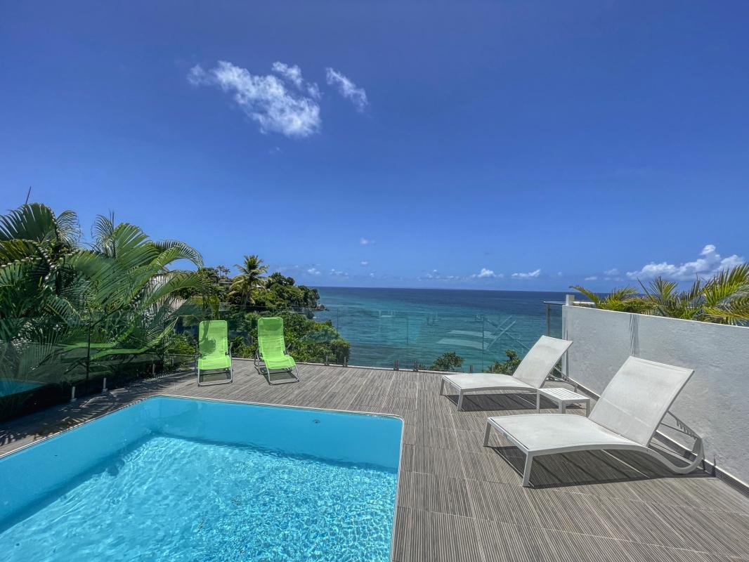 Location villa 8 personnes Gosier Guadeloupe-RDJ-piscine