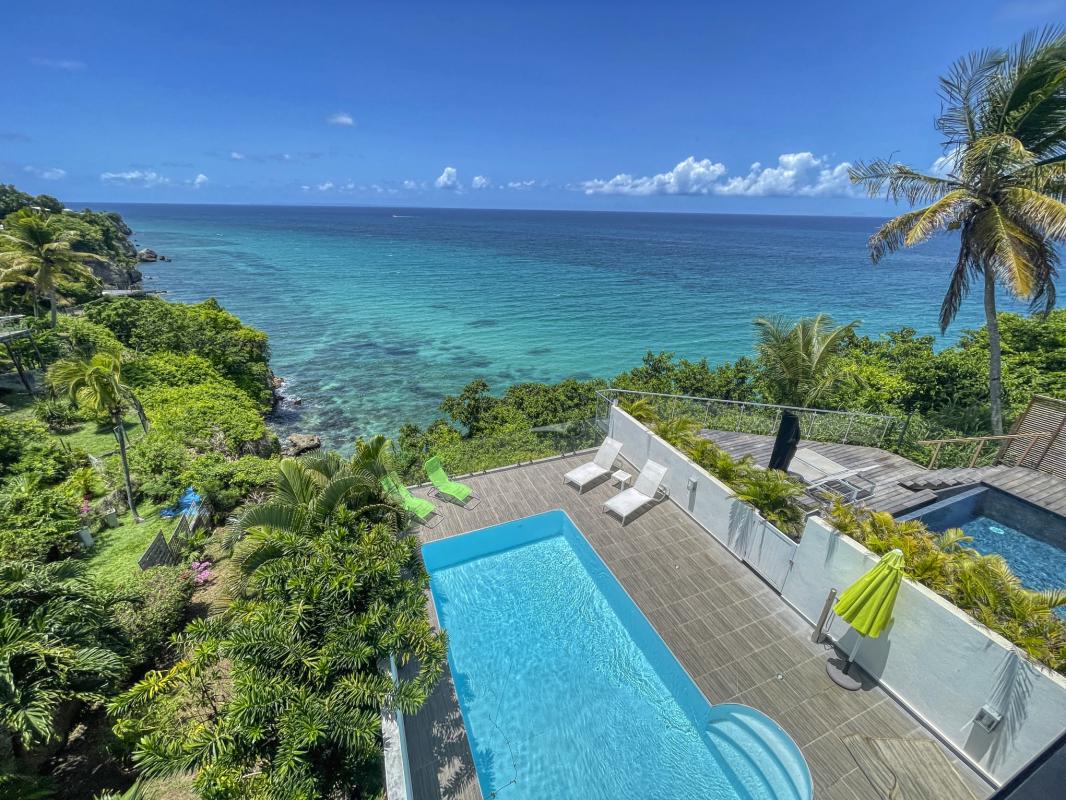 Location villa 8 personnes Gosier Guadeloupe-RDJ-piscine