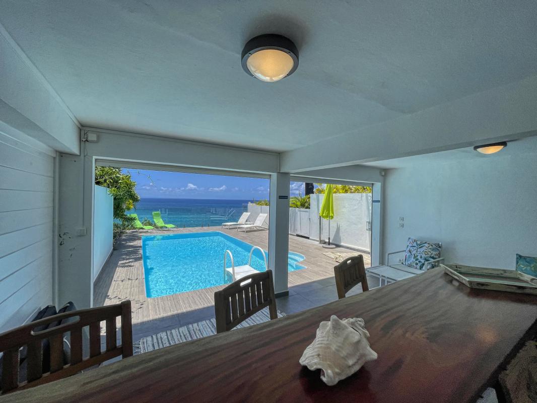 Location villa 8 personnes Gosier Guadeloupe-RDJ-terrasse