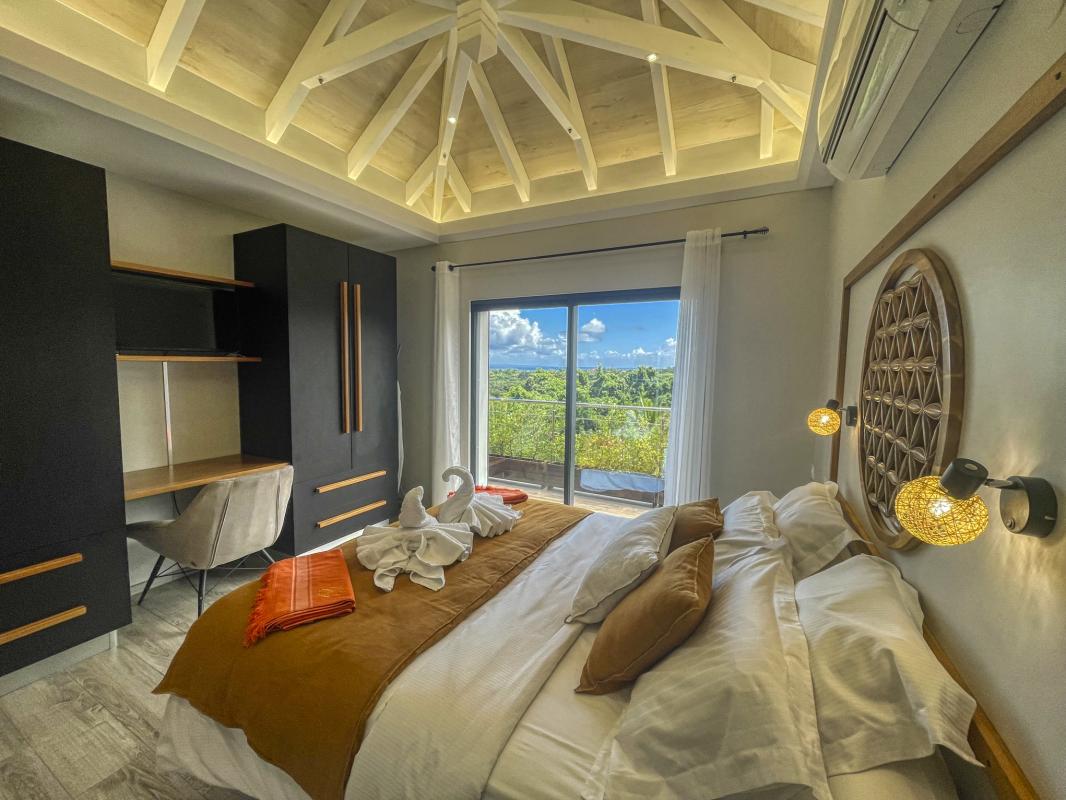 Location villa piscine vue mer Goyave Guadeloupe_chambre 1