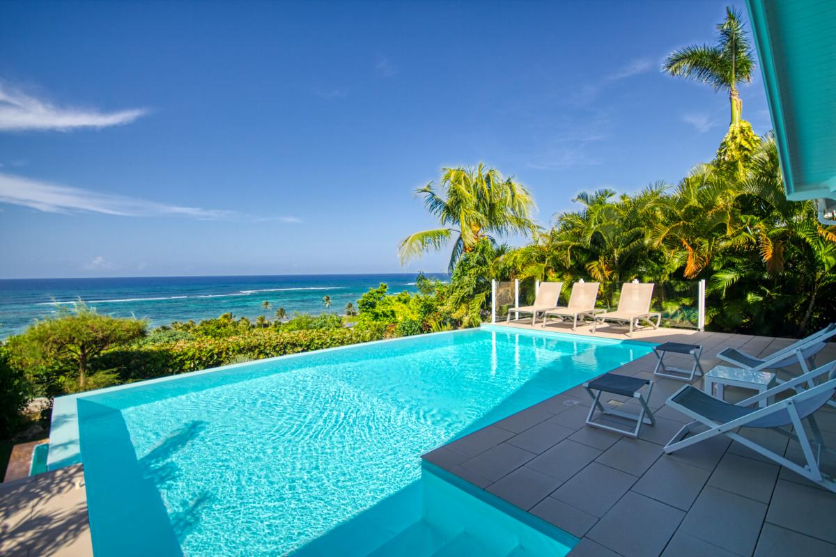 Rental luxury villa sea view Guadeloupe - the terrace