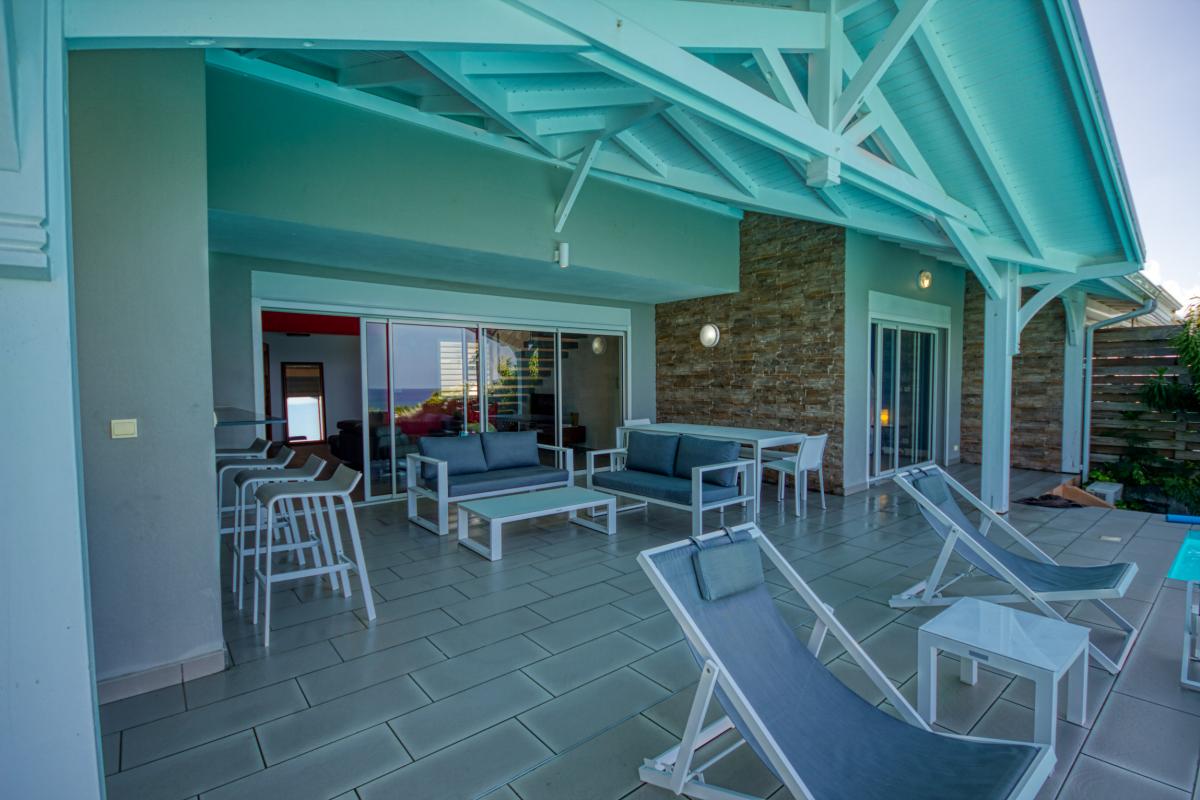 Rental luxury villa sea view Guadeloupe - the living room