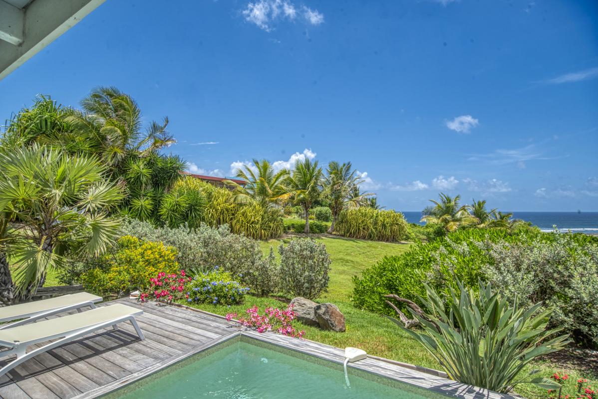 Location villa piscine accès et vue mer Le Moule Guadeloupe_vue mer