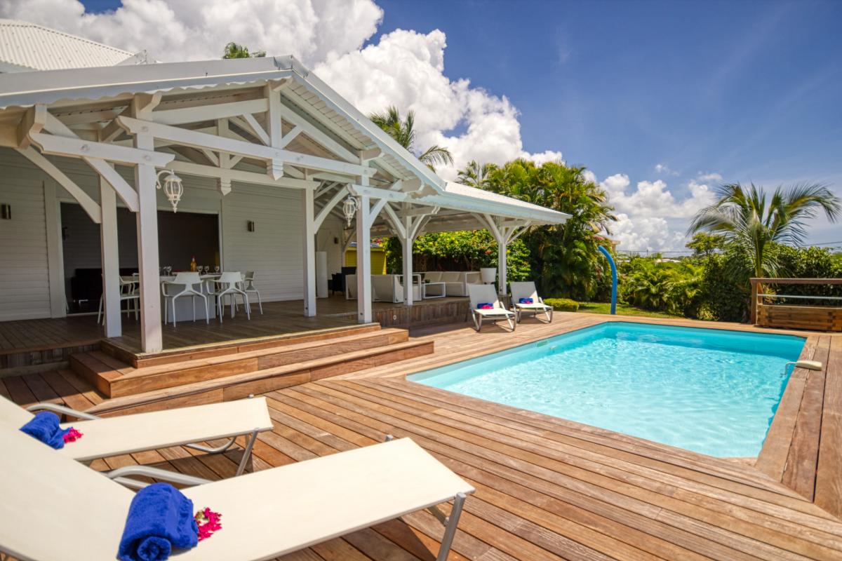 Location villa de standing 6 personnes Vue Mer Ste Anne St François Guadeloupe