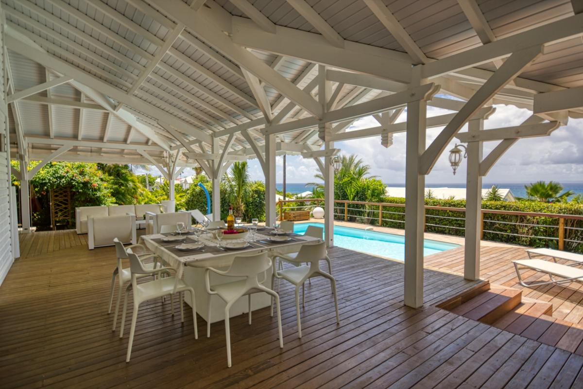 Location villa de standing 6 personnes Vue Mer Ste Anne St François Guadeloupe