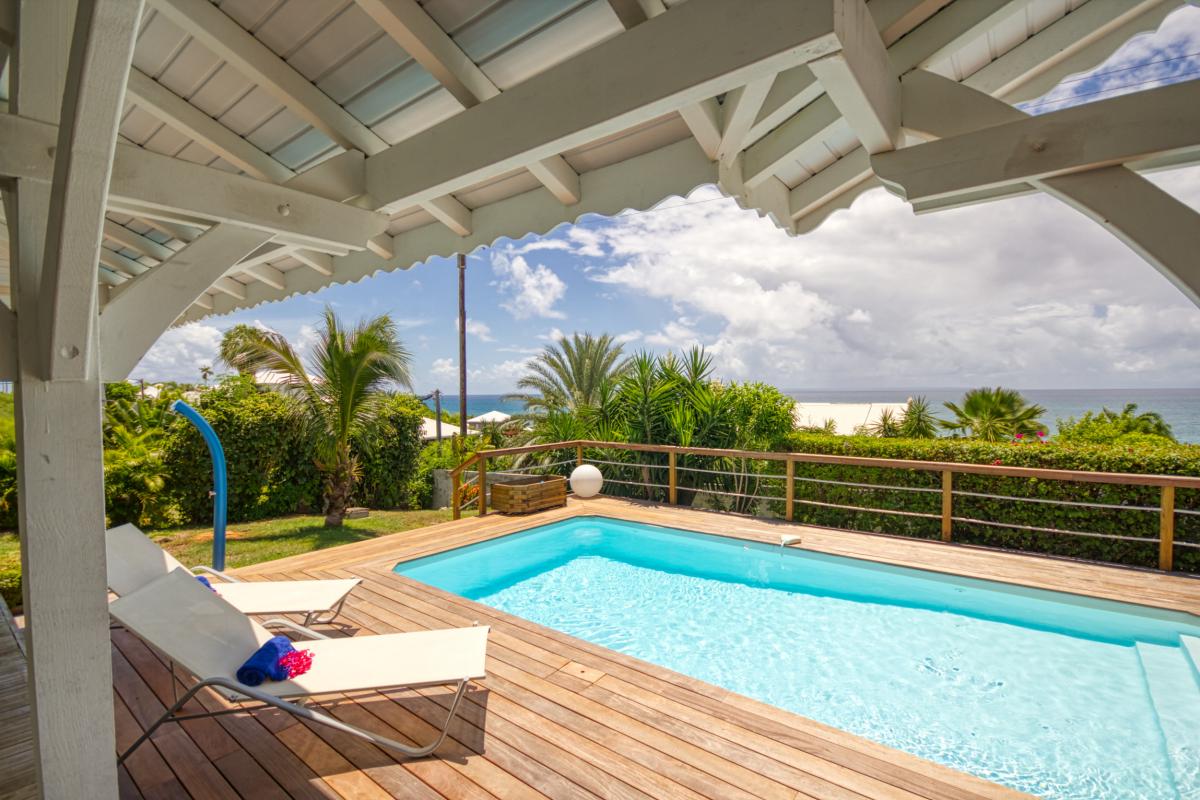 Location villa de standing 6 prsonnes Vue Mer Ste Anne St François Guadeloupe