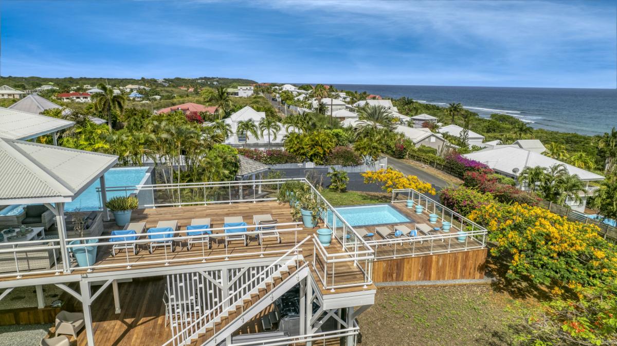 Location villa Guadeloupe Sainte Anne - Villa 7 chambres 20 personnes - Le Helleux - vue mer proche plage du Pierre et Vacances