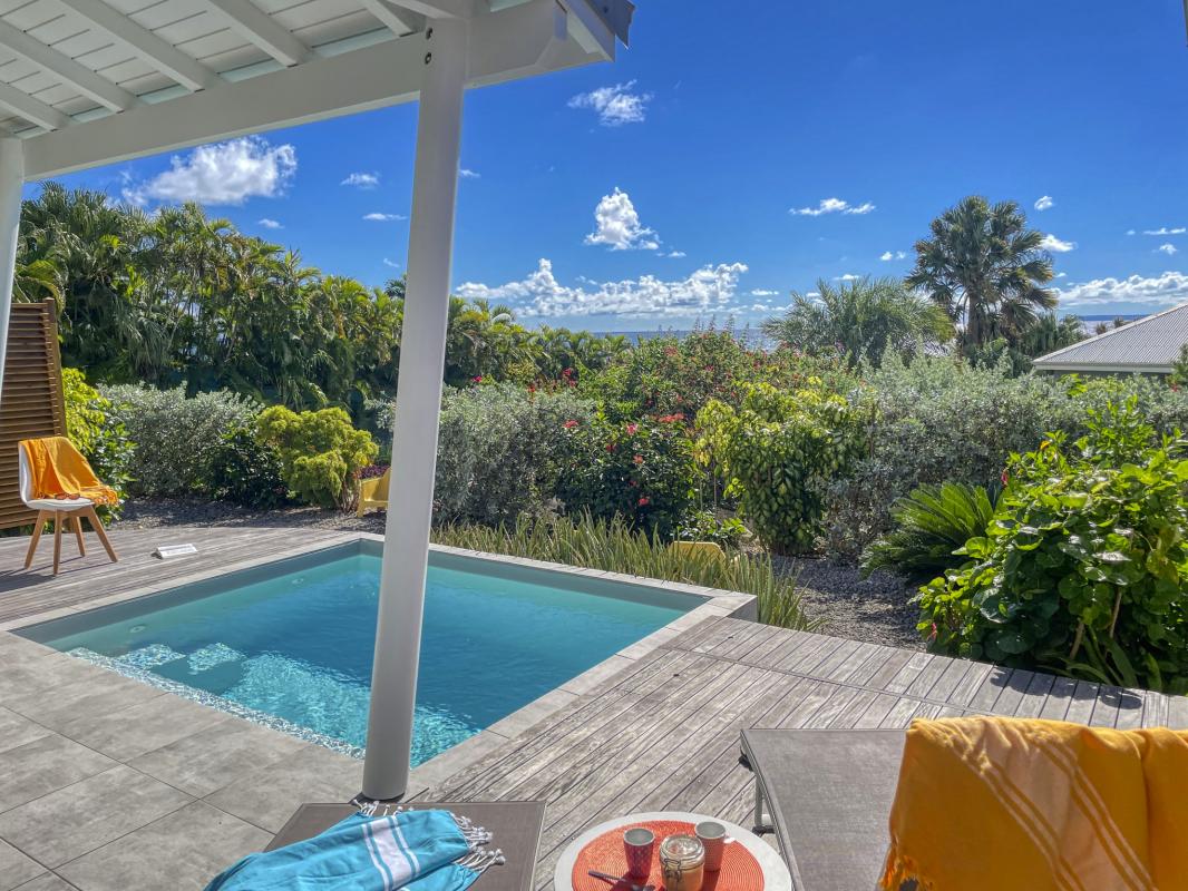 Villa 1 chambre pour 2 personnes avec piscine vue mer Ste Anne Guadeloupe