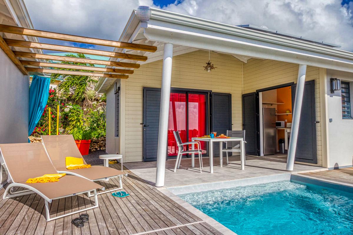 Villa 1 chambre pour 2 personnes avec piscine vue mer Ste Anne Guadeloupe