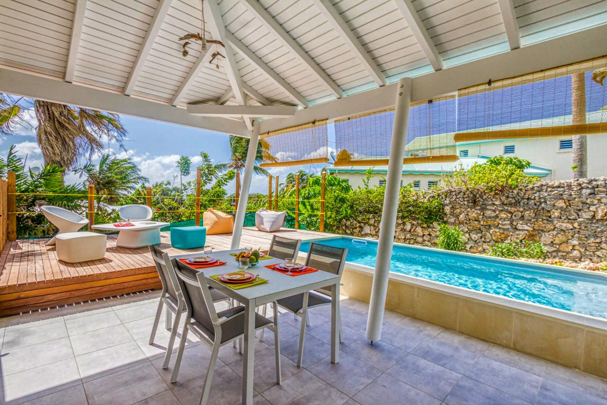 villa 2 chambres pour 4 personnes avec piscine et vue mer ste anne guadeloupe