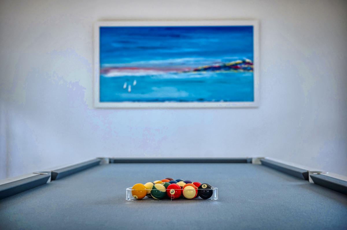 Villa vue mer Sainte Anne Guadeloupe-salle de jeux billard