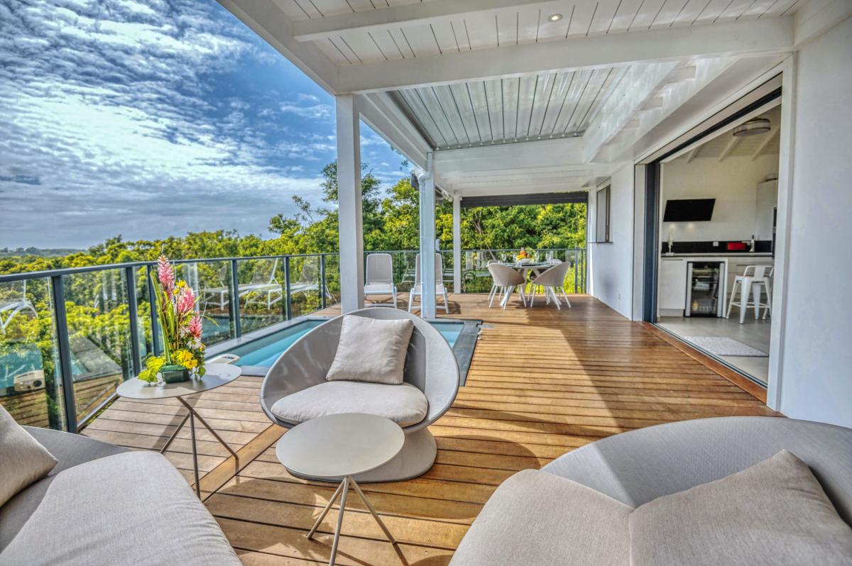 Villa vue mer Sainte Anne Guadeloupe-terrasse