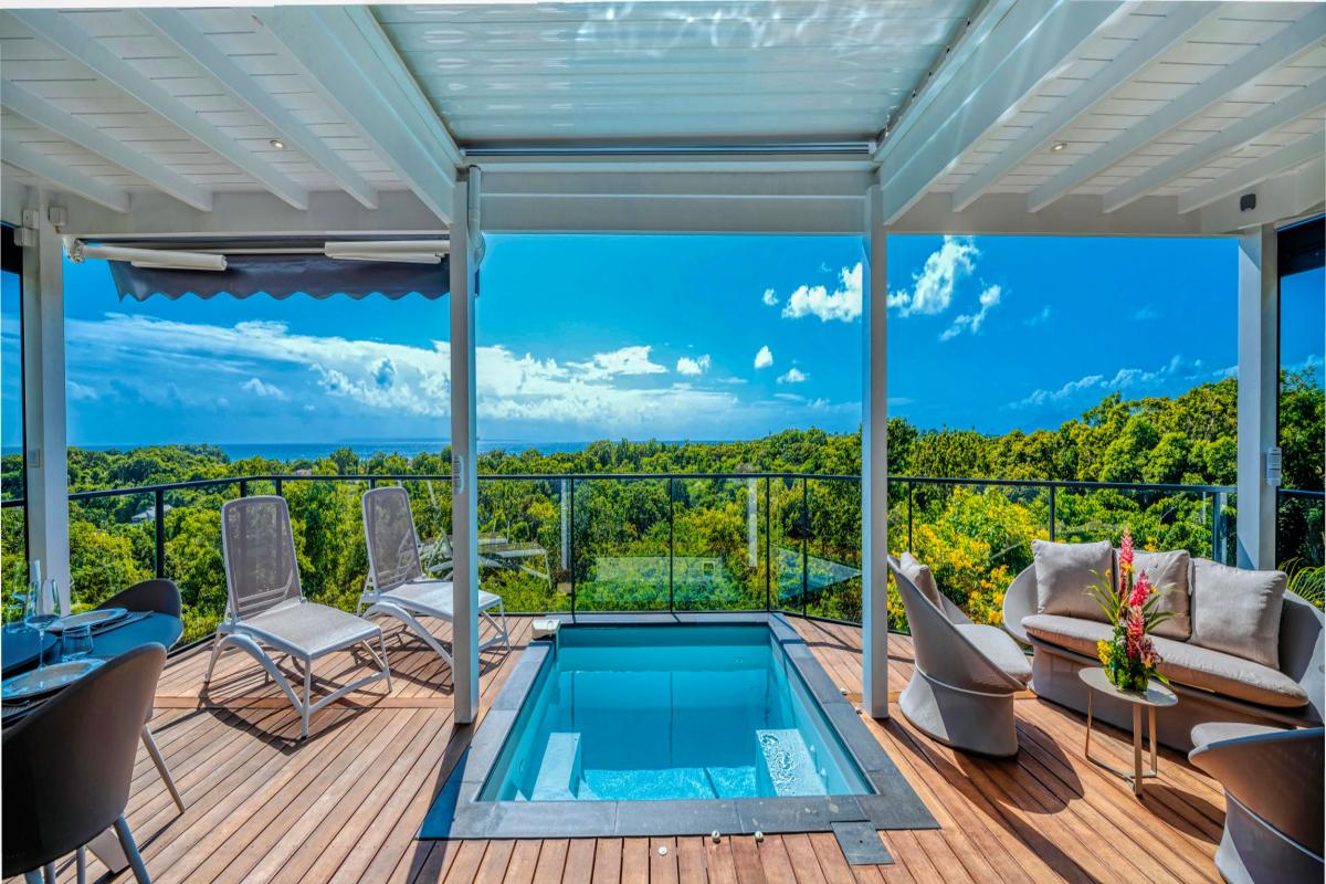 Villa-vue-mer Sainte-Anne-Guadeloupe-terrasse mer