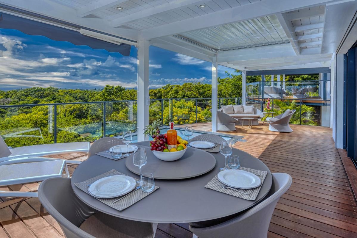 Villa vue mer Sainte Anne Guadeloupe-terrasse mer