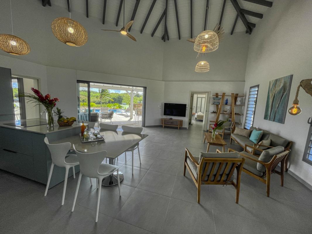Location villa Sainte Anne Guadeloupe-pièce de vie