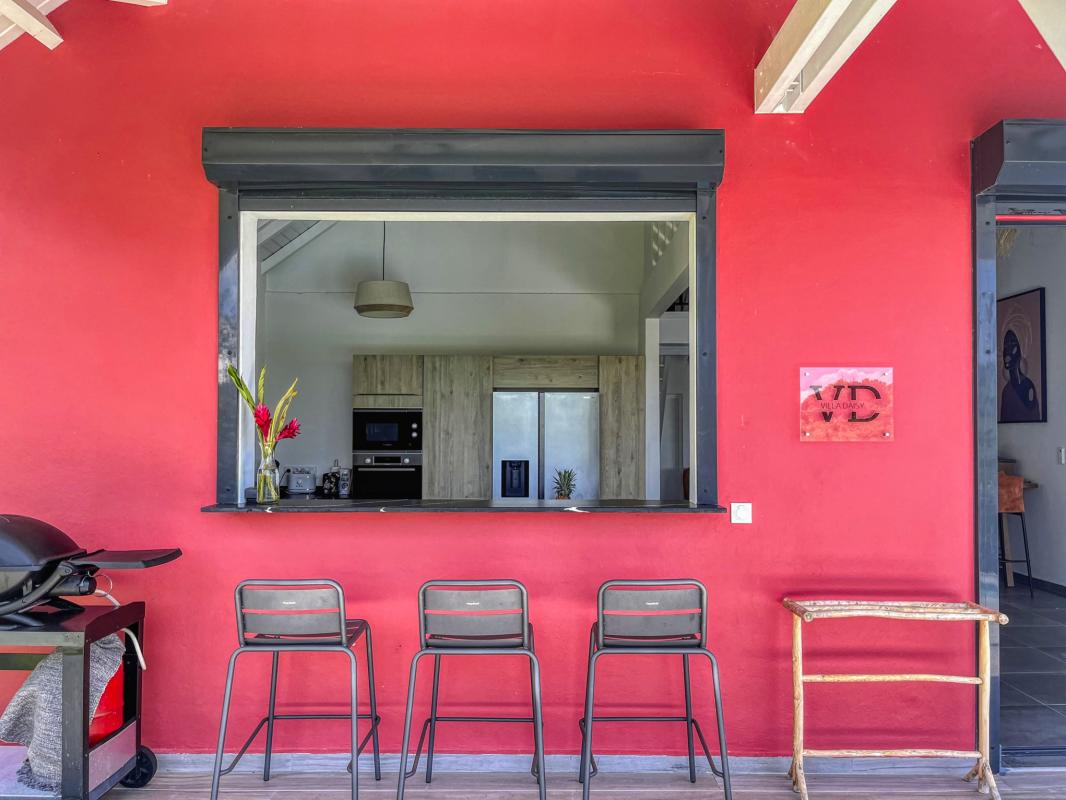 Location villa 10 personnes Sainte Anne Guadeloupe_terrasse vue mer