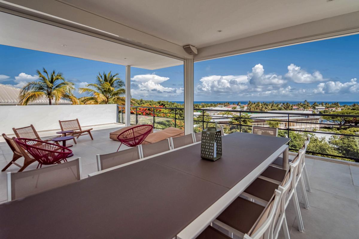 Location villa piscine vue mer 9 chambres Sainte Anne Guadeloupe_roof top