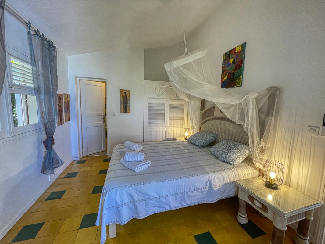 Villa à louer Saint François Guadeloupe__chambre terrasse