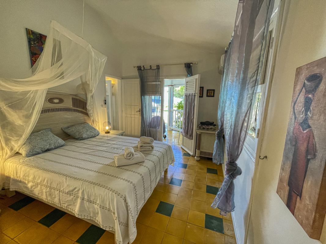 Villa à louer Saint François Guadeloupe__chambre vue terrasse
