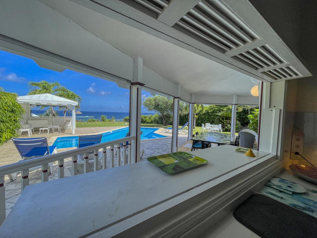Villa à louer Saint François Guadeloupe__cuisine vue