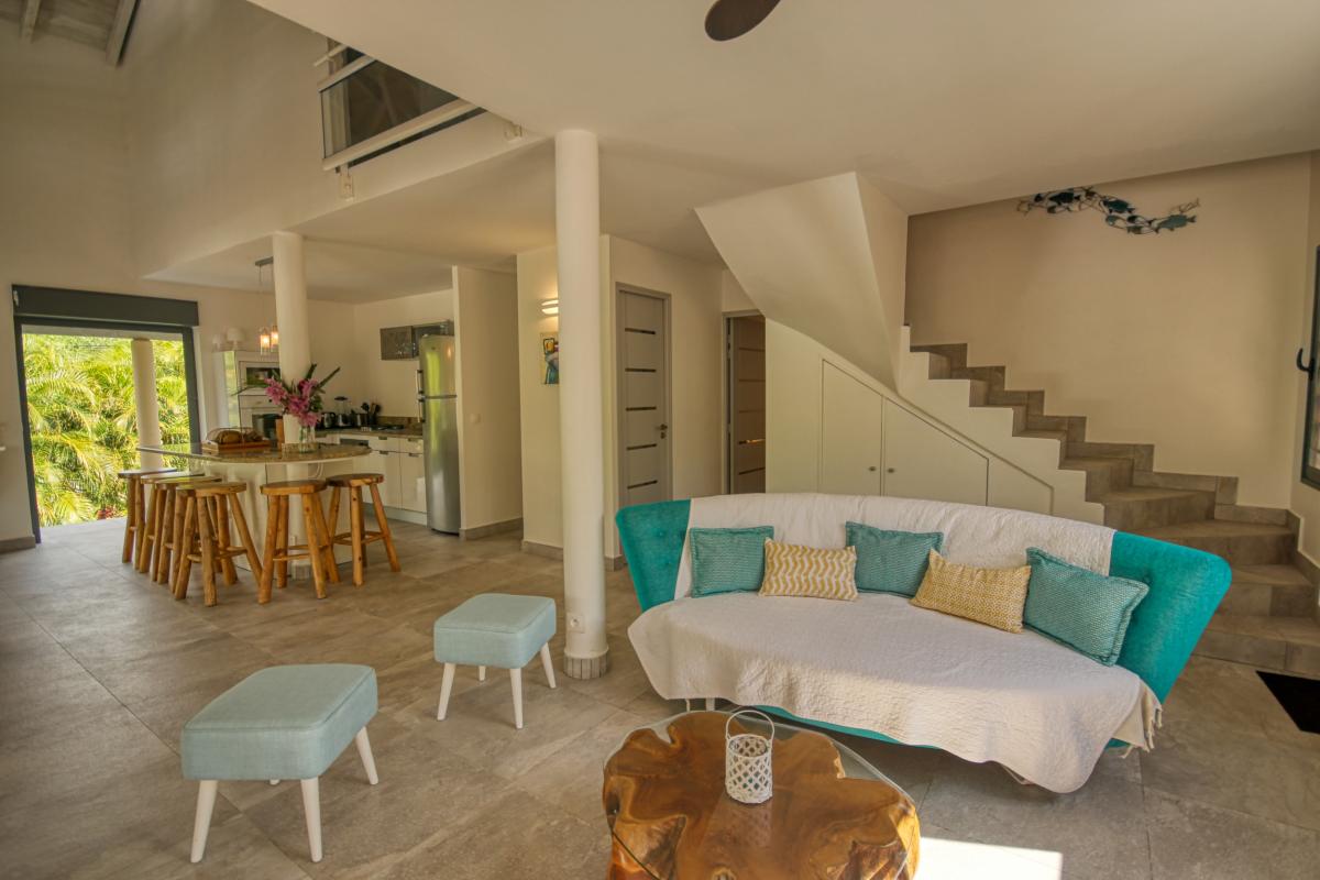 For rent in Guadeloupe villa with jacuzzi - Living Room