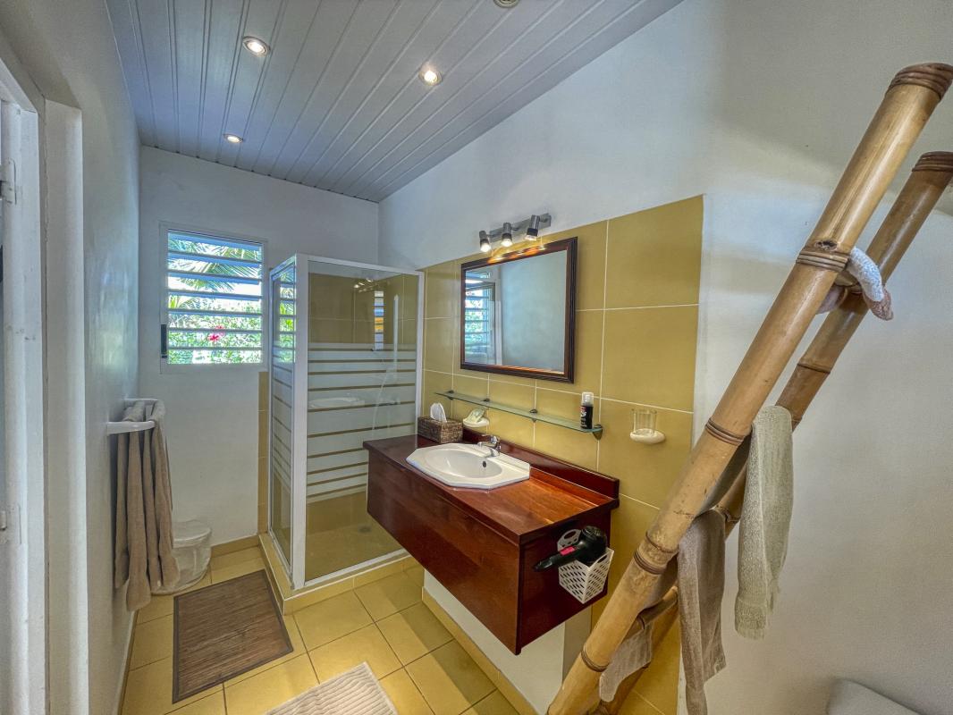 Villa à 50m de la plage à louer à Saint François Guadeloupe_salle de douche