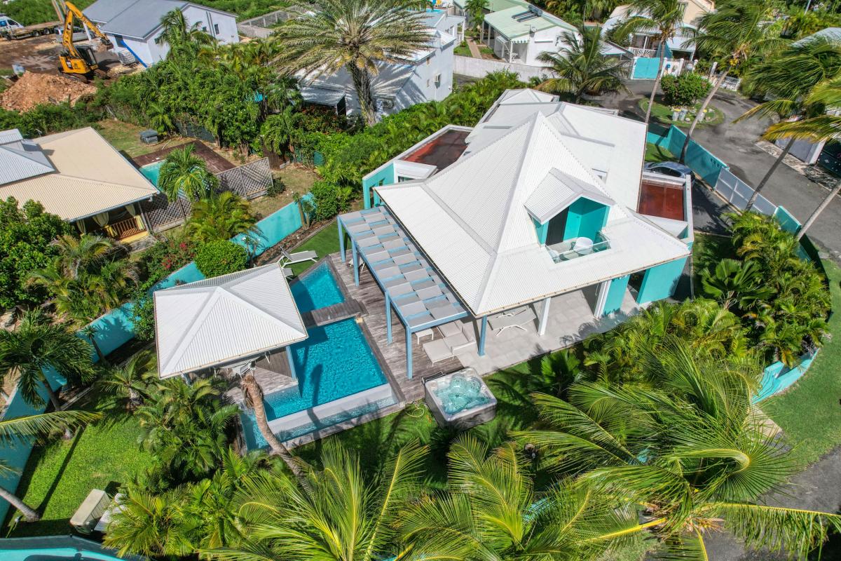 Location villa 4 chambres proximité plage vue mer à St François Guadeloupe__drone-31