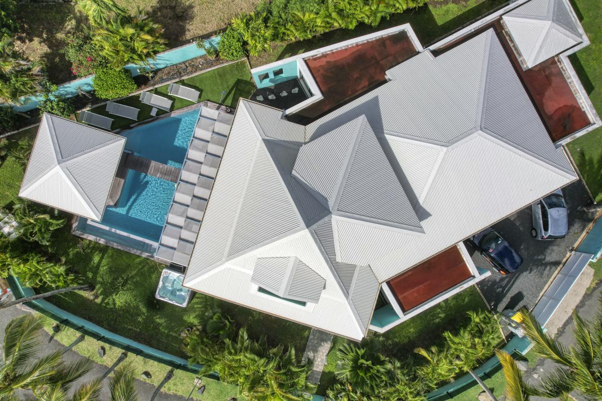 Location villa 4 chambres proximité plage vue mer à St François Guadeloupe__drone