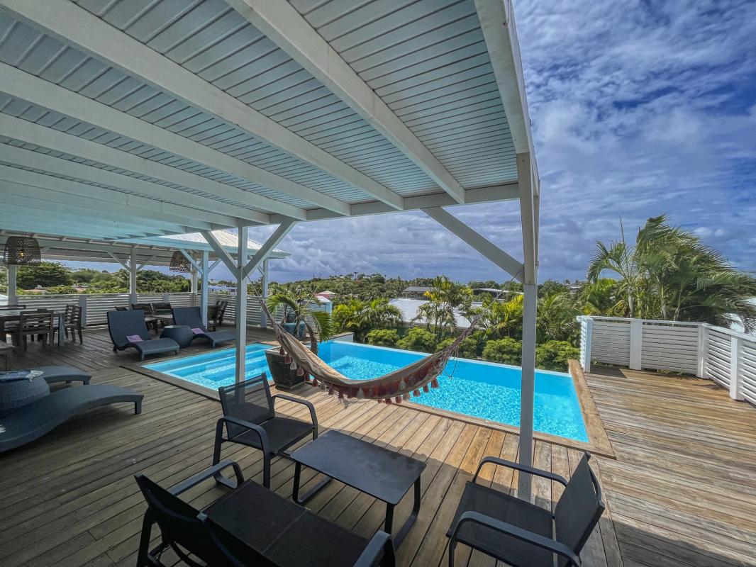 Location Villa 6 personnes avec piscine Saint François Guadeloupe-piscine