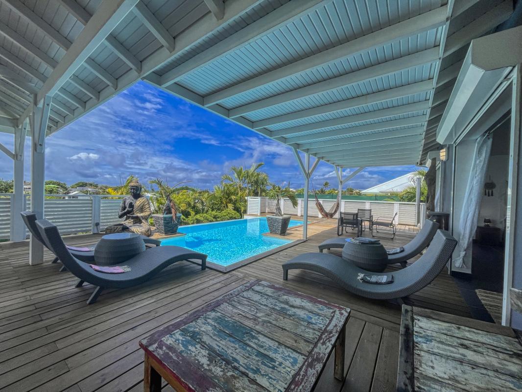 Location Villa 6 personnes avec piscine Saint François Guadeloupe-piscine