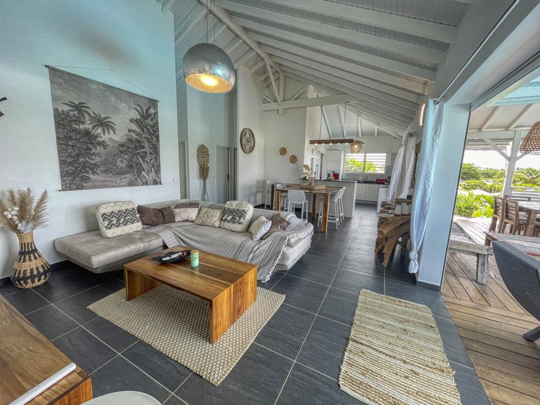 Location Villa 6 personnes avec piscine Saint François Guadeloupe-salon