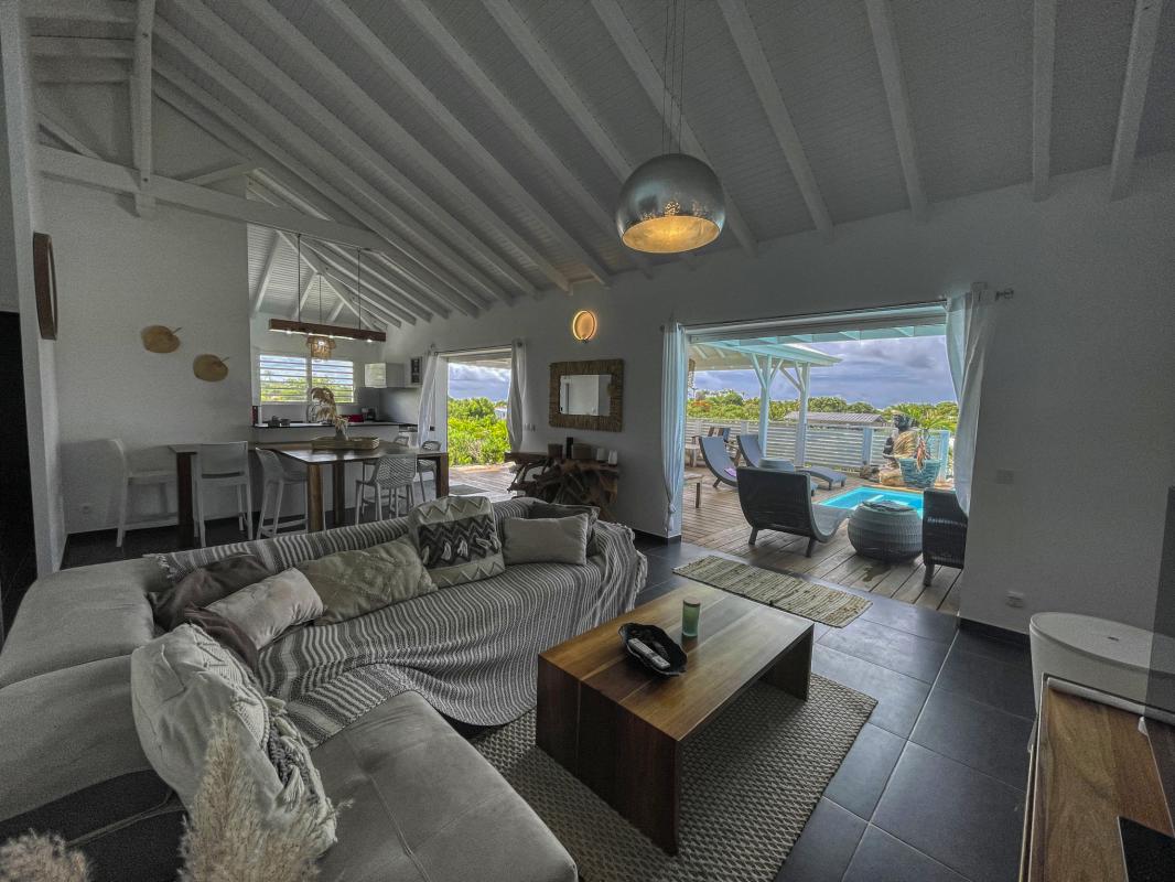 Location Villa 6 personnes avec piscine Saint François Guadeloupe-salon