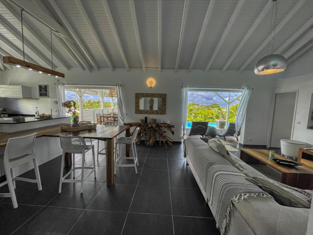 Location Villa 6 personnes avec piscine Saint François Guadeloupe-séjour